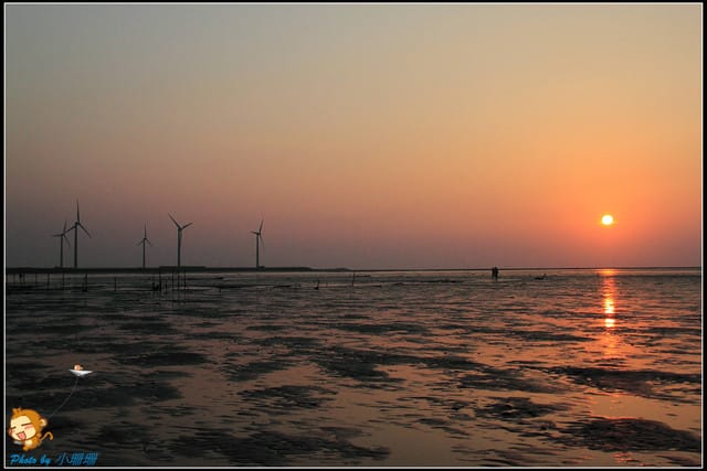 《遊記—台中》被夕陽染紅的高美濕地