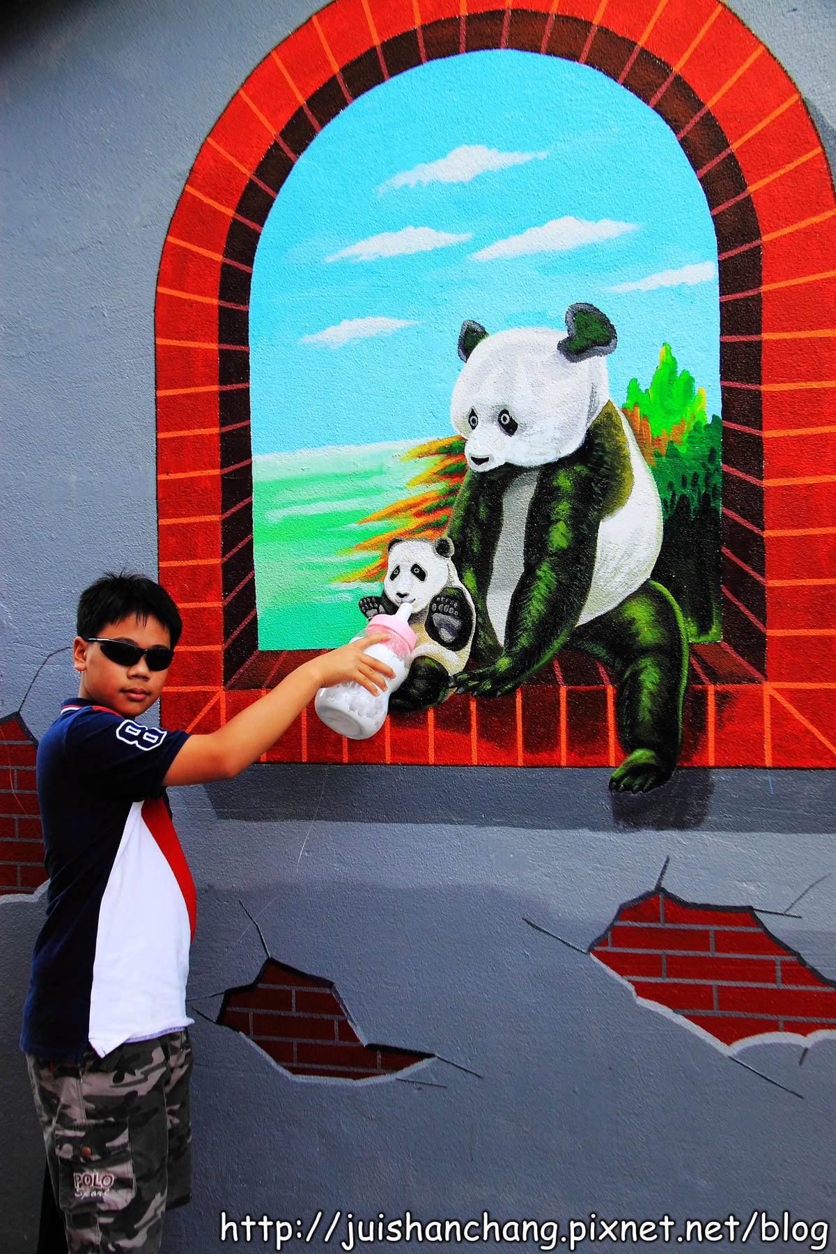 【遊記—雲林斗南】石龜溪の貓熊彩繪村～圓仔從動物園落跑了？！