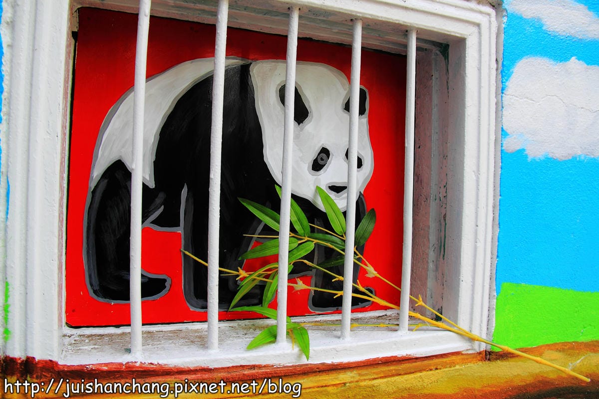 【遊記—雲林斗南】石龜溪の貓熊彩繪村～圓仔從動物園落跑了？！