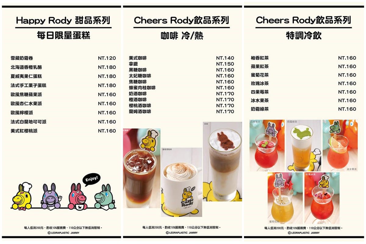 【食║台北】Caffè Rody主題餐廳～直擊！卡哇依跳跳馬Rody也要有主題餐廳囉，地點就在台北東區！（已歇業）　