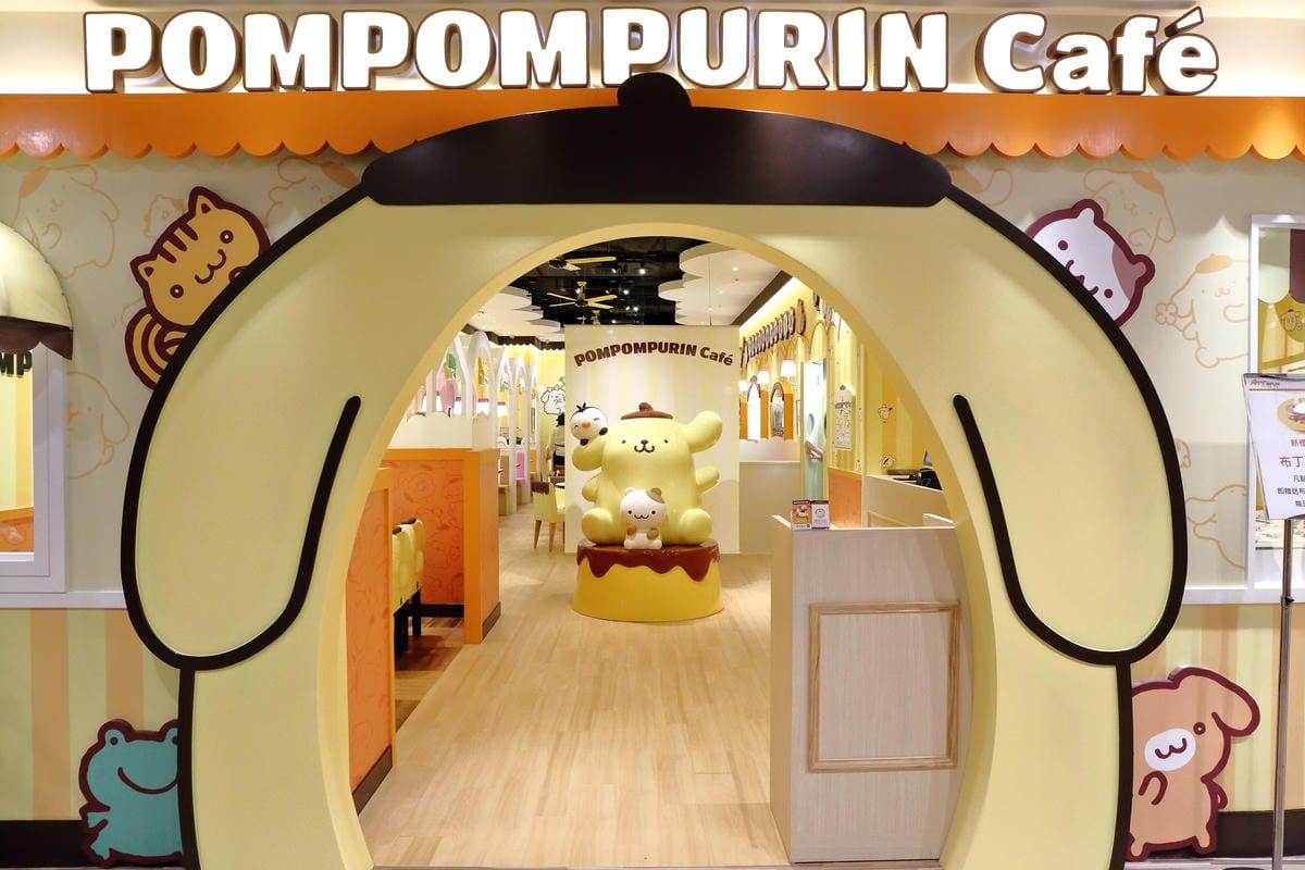 【食║台北】布丁狗餐廳 POMPOMPURIN Cafe。台灣一號店～日本超卡哇依卡通主題餐廳開幕，布丁狗陪你吃下午茶(已歇業)