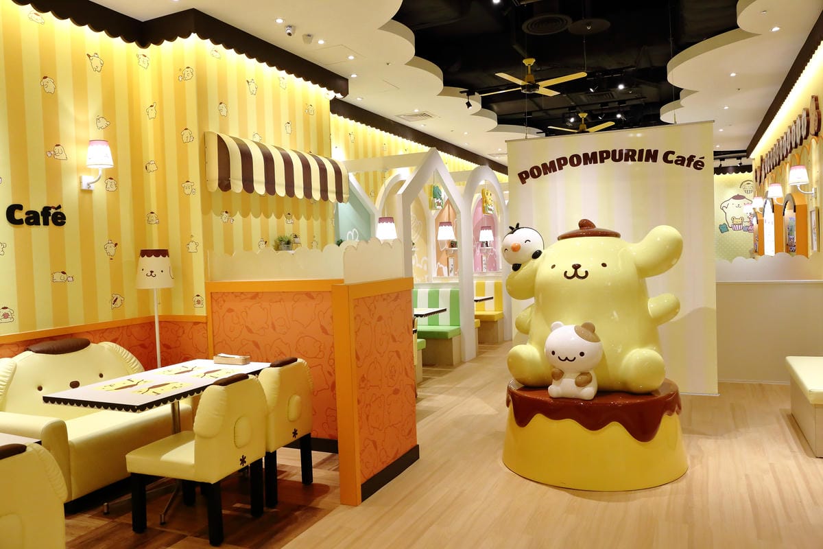 【食║台北】布丁狗餐廳 POMPOMPURIN Cafe。台灣一號店～日本超卡哇依卡通主題餐廳開幕，布丁狗陪你吃下午茶(已歇業)