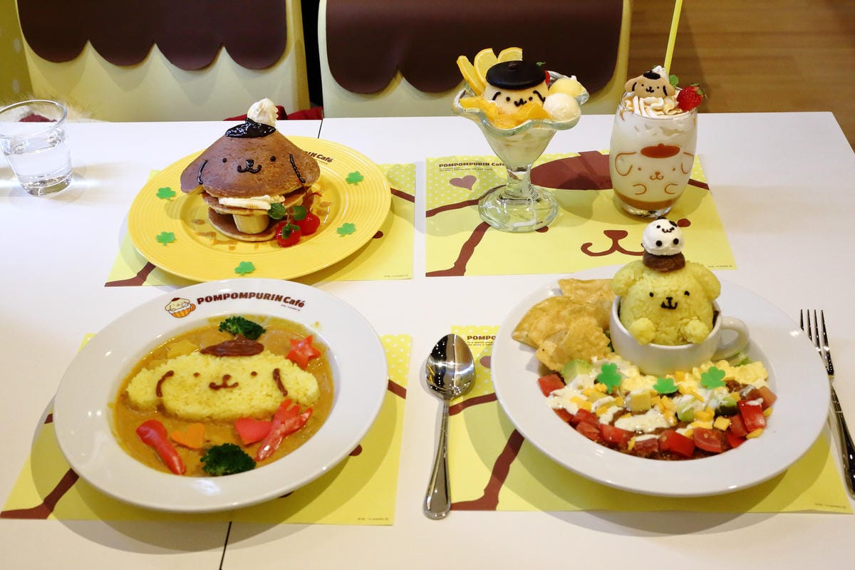 【食║台北】布丁狗餐廳 POMPOMPURIN Cafe。台灣一號店～日本超卡哇依卡通主題餐廳開幕，布丁狗陪你吃下午茶(已歇業)
