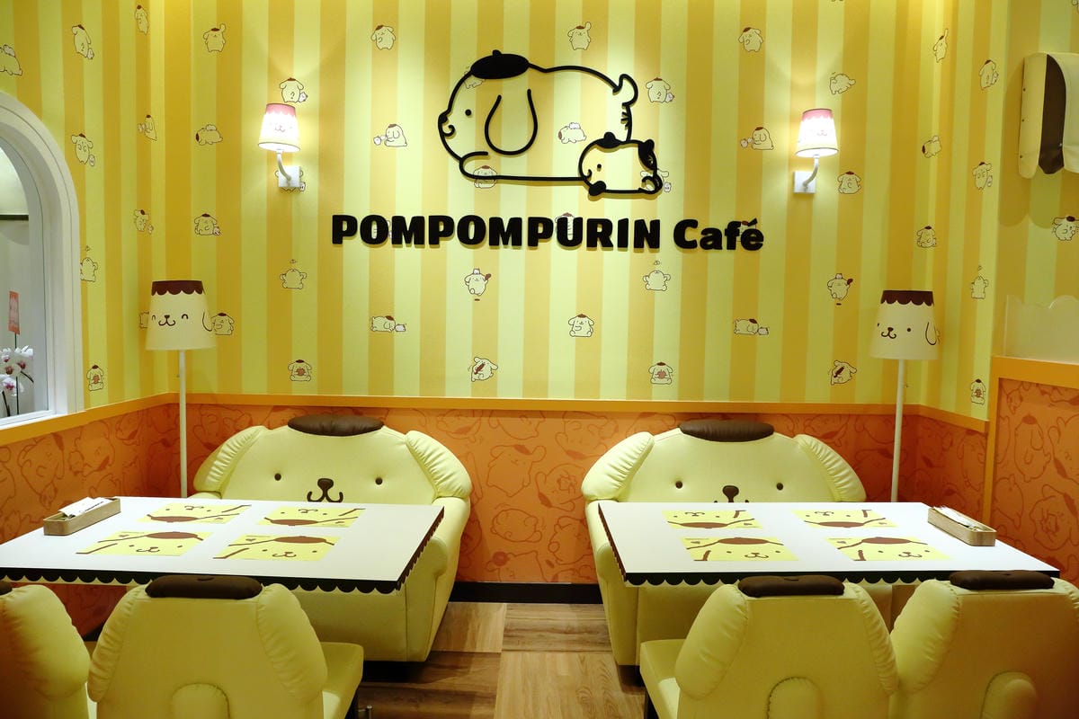 【食║台北】布丁狗餐廳 POMPOMPURIN Cafe。台灣一號店～日本超卡哇依卡通主題餐廳開幕，布丁狗陪你吃下午茶(已歇業)