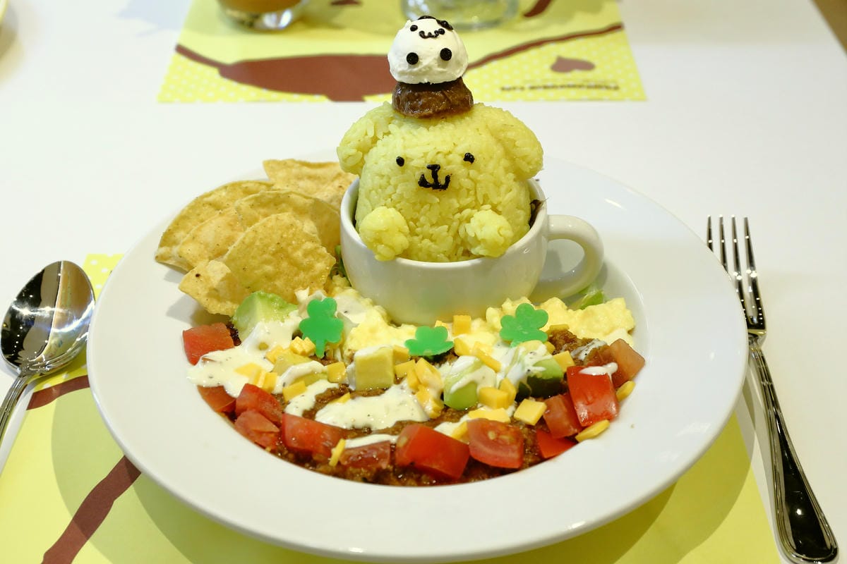 【食║台北】布丁狗餐廳 POMPOMPURIN Cafe。台灣一號店～日本超卡哇依卡通主題餐廳開幕，布丁狗陪你吃下午茶(已歇業)