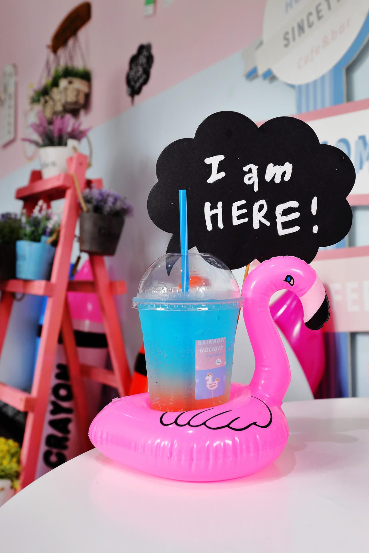 【食||板橋】RainbowHoliday Caffè&Bar〜全台唯一游泳圈咖啡廳，回到20歲，少女心大爆發！