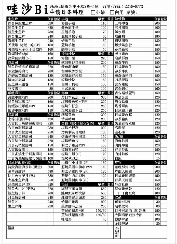 【食。板橋】哇沙Bi 沢也 日本料理〜板橋美味飽典平價日本料理俗擱大碗!毛毛蟲壽司好吸睛!(已歇業)