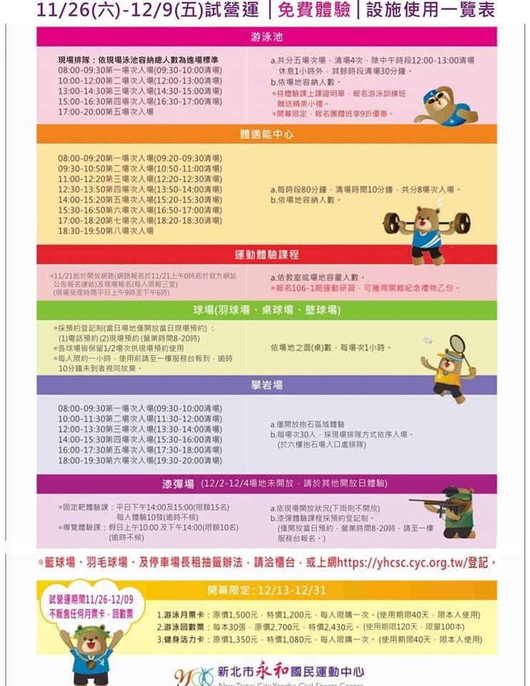 【活力永和】新北市永和國民運動中心～你今天運動了沒？逗陣來練功，不分族群喜好運動者的好去處！