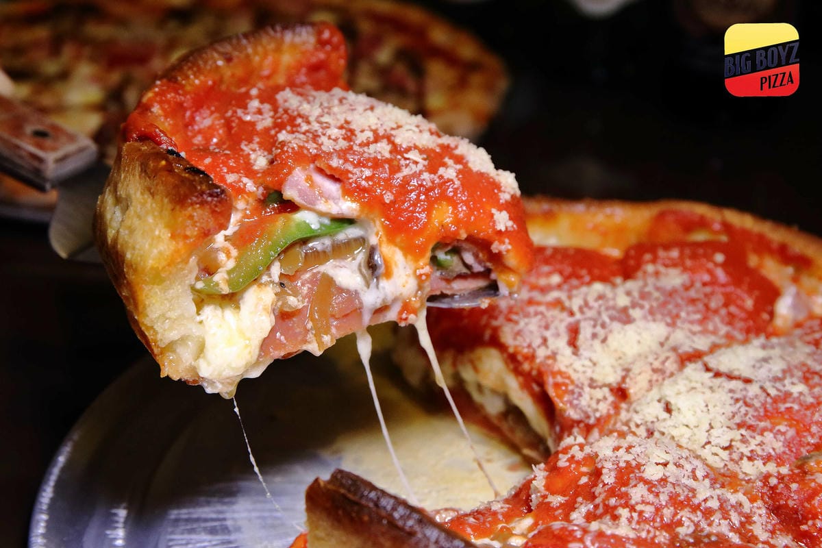 【食。台北】Big Boyz Pizza～老外超愛！全台唯一美國ISP認證主廚，大爆料的深盤披薩，起司控絕對不能錯過的經典披薩！