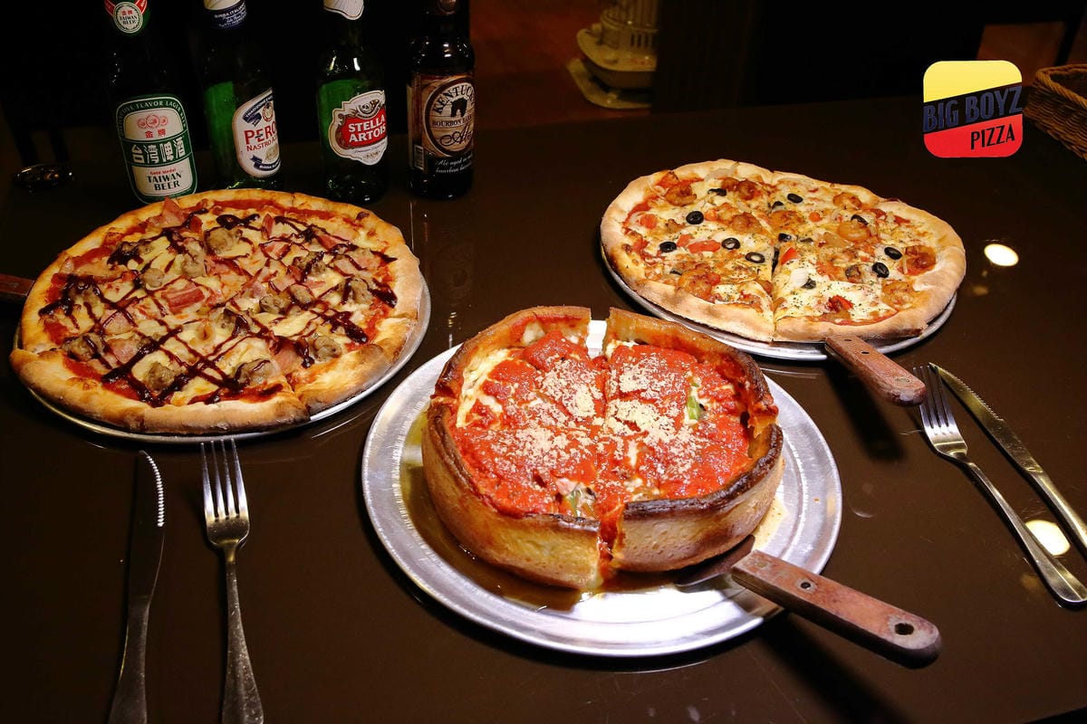 【食。台北】Big Boyz Pizza～老外超愛！全台唯一美國ISP認證主廚，大爆料的深盤披薩，起司控絕對不能錯過的經典披薩！