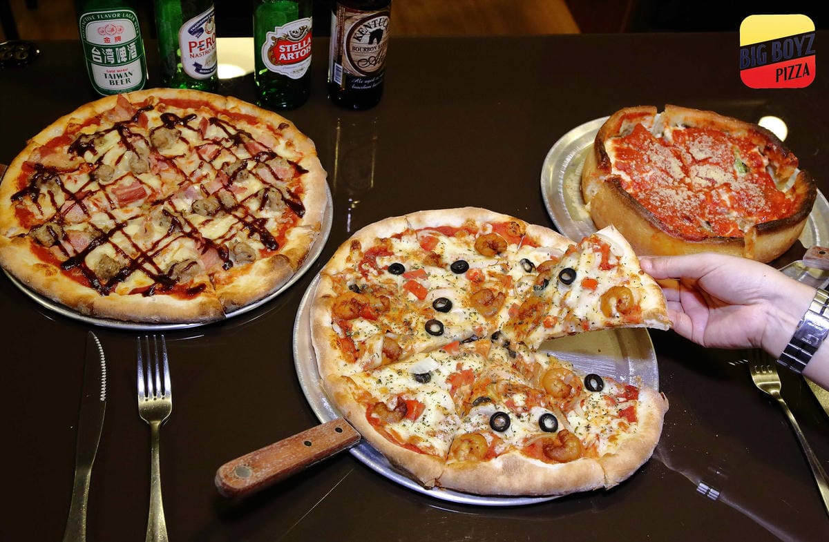 【食。台北】Big Boyz Pizza～老外超愛！全台唯一美國ISP認證主廚，大爆料的深盤披薩，起司控絕對不能錯過的經典披薩！