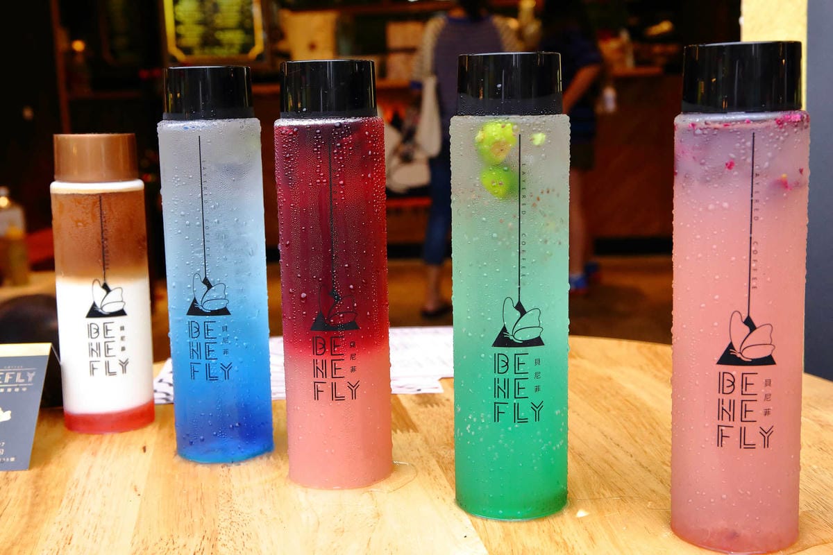 【食。士林】貝尼菲 Benefly～2017夏季必喝！士林也是IG打卡景點，絕美夢幻漸層飲，每一款都想喝。。。
