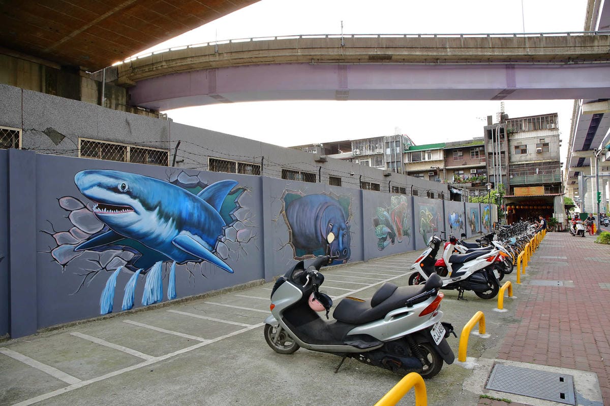 【遊。板橋】板橋新亮點！萬板橋下3D彩繪牆VS蝴蝶公園地景花海，地景藝術打卡必遊！