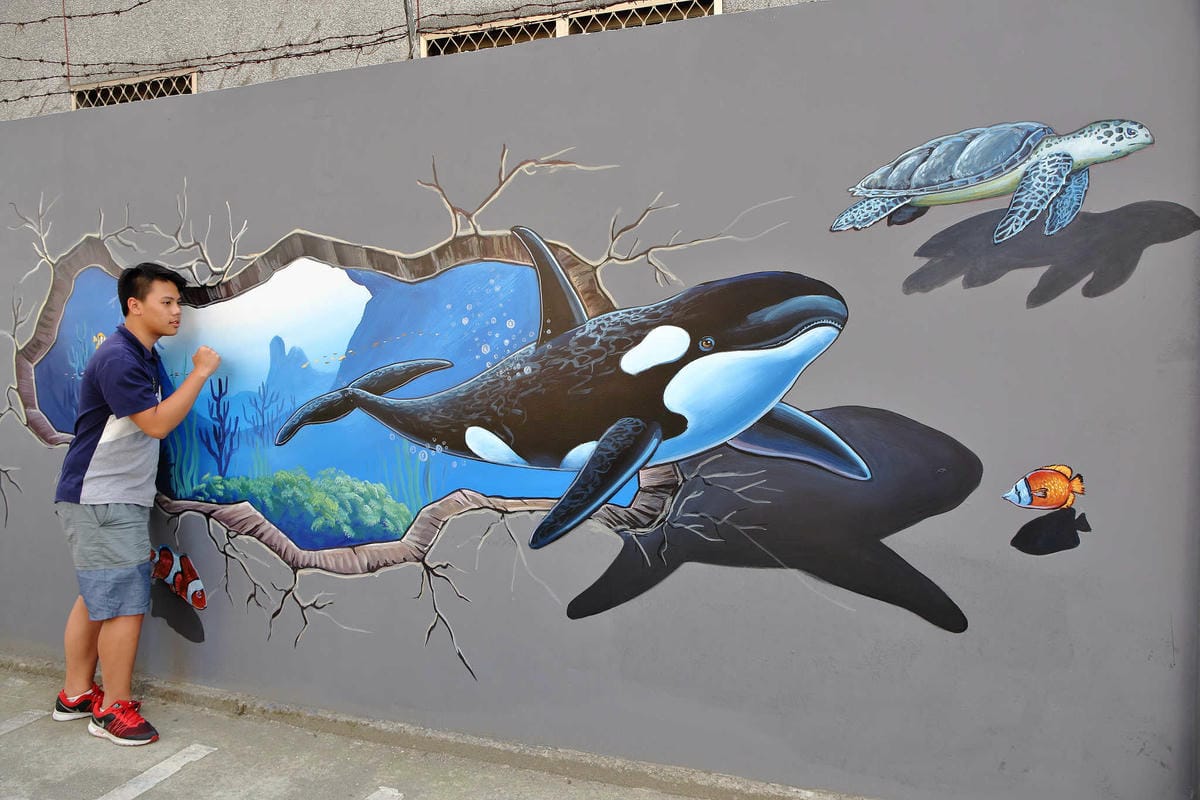 【遊。板橋】板橋新亮點！萬板橋下3D彩繪牆VS蝴蝶公園地景花海，地景藝術打卡必遊！