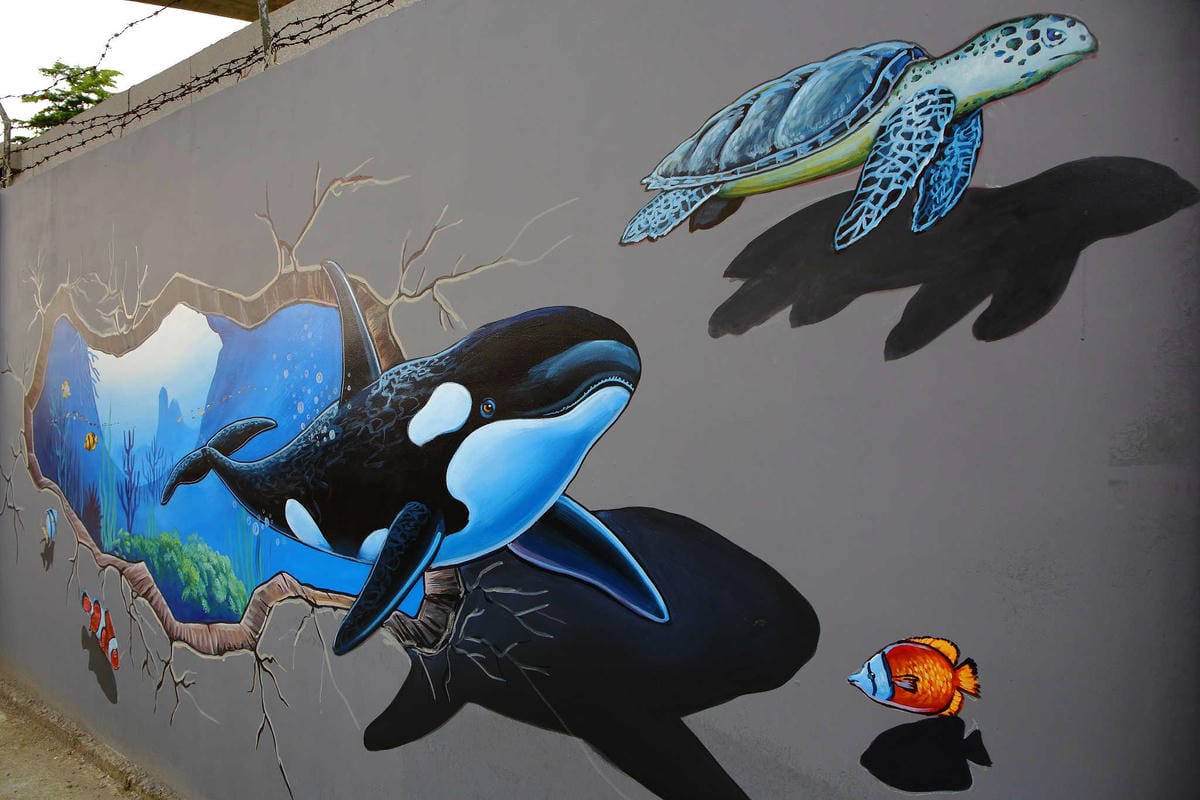 【遊。板橋】板橋新亮點！萬板橋下3D彩繪牆VS蝴蝶公園地景花海，地景藝術打卡必遊！