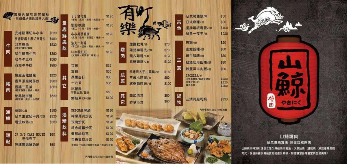 【食。台中】山鯨燒肉〜單點式燒肉精緻/豪華雙人套餐。櫻花樹下吃燒肉，濃濃的日式風味，超浪漫又好拍！