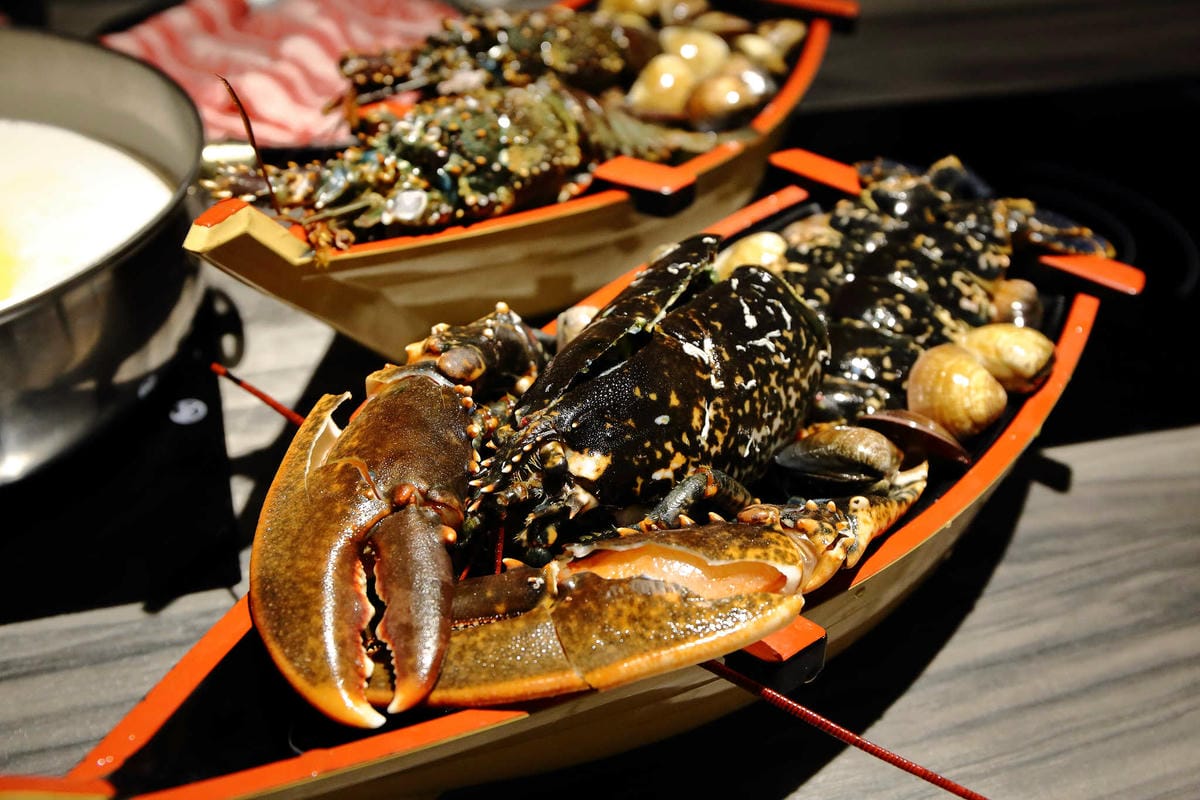 【食。新莊】湯正黑潮涮涮〜新莊火鍋。超新鮮龍蝦澎湃上桌，還有隱藏版「藍龍蝦」！