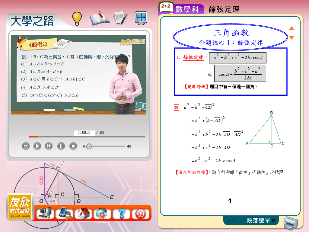 【高中教學資源】友欣數位學苑〜國高中升學線上學習領導品牌。行動補習網,即時的學業顧問,讀書最佳好幫手!