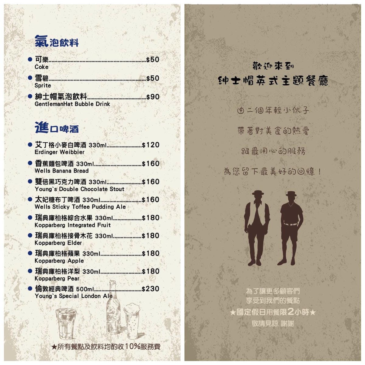 【食。新竹】紳士帽英式主題餐廳〜英國風親子寵物友善餐廳，英倫風X鄉村風X摩登帽IG拍照，品嘗著異國料理的滋味(已歇業)