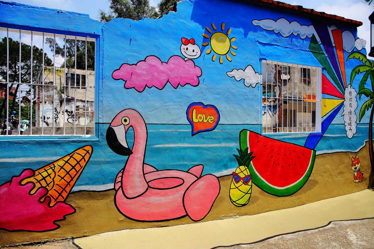 【食。中壢】晴天咖啡sunny cafe〜IG打卡新亮點！隱身巷弄老宅打造咖啡館，一次擁有彩繪&老屋風，文青最愛的懷舊愜意！(已歇業)