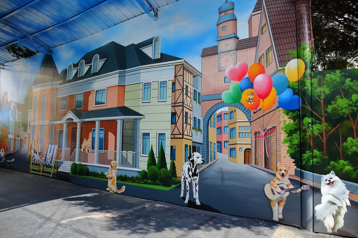 【遊。彰化】忠權彩繪社區〜毛小孩專屬！全台第一個狗狗主題3D立體彩繪村，超萌又好拍