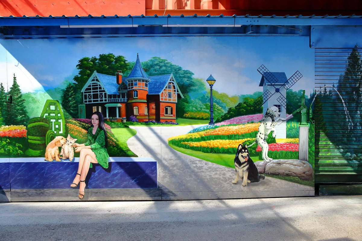 【遊。彰化】忠權彩繪社區〜毛小孩專屬！全台第一個狗狗主題3D立體彩繪村，超萌又好拍
