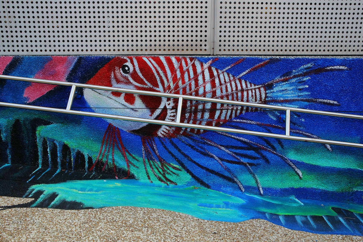 【遊。新莊】中港大排彩繪河廊親水公園〜台版清溪川!藝術彩繪打造浪漫水岸公園,散步看夕陽的好地方