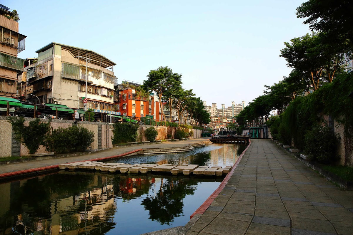 【遊。新莊】中港大排彩繪河廊親水公園〜台版清溪川!藝術彩繪打造浪漫水岸公園,散步看夕陽的好地方