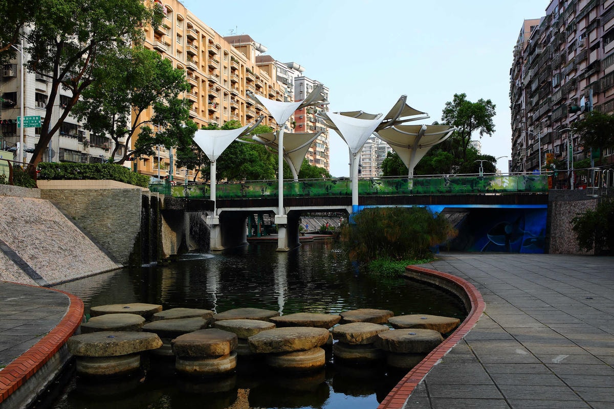 【遊。新莊】中港大排彩繪河廊親水公園〜台版清溪川!藝術彩繪打造浪漫水岸公園,散步看夕陽的好地方