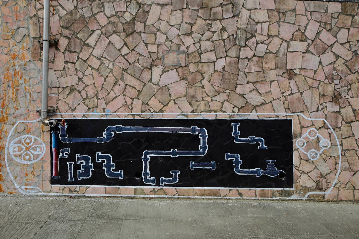 【遊。新莊】中港大排彩繪河廊親水公園〜台版清溪川!藝術彩繪打造浪漫水岸公園,散步看夕陽的好地方