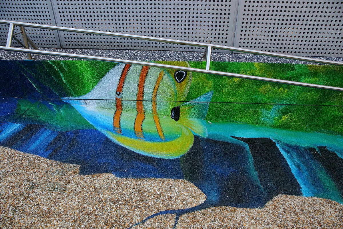 【遊。新莊】中港大排彩繪河廊親水公園〜台版清溪川!藝術彩繪打造浪漫水岸公園,散步看夕陽的好地方