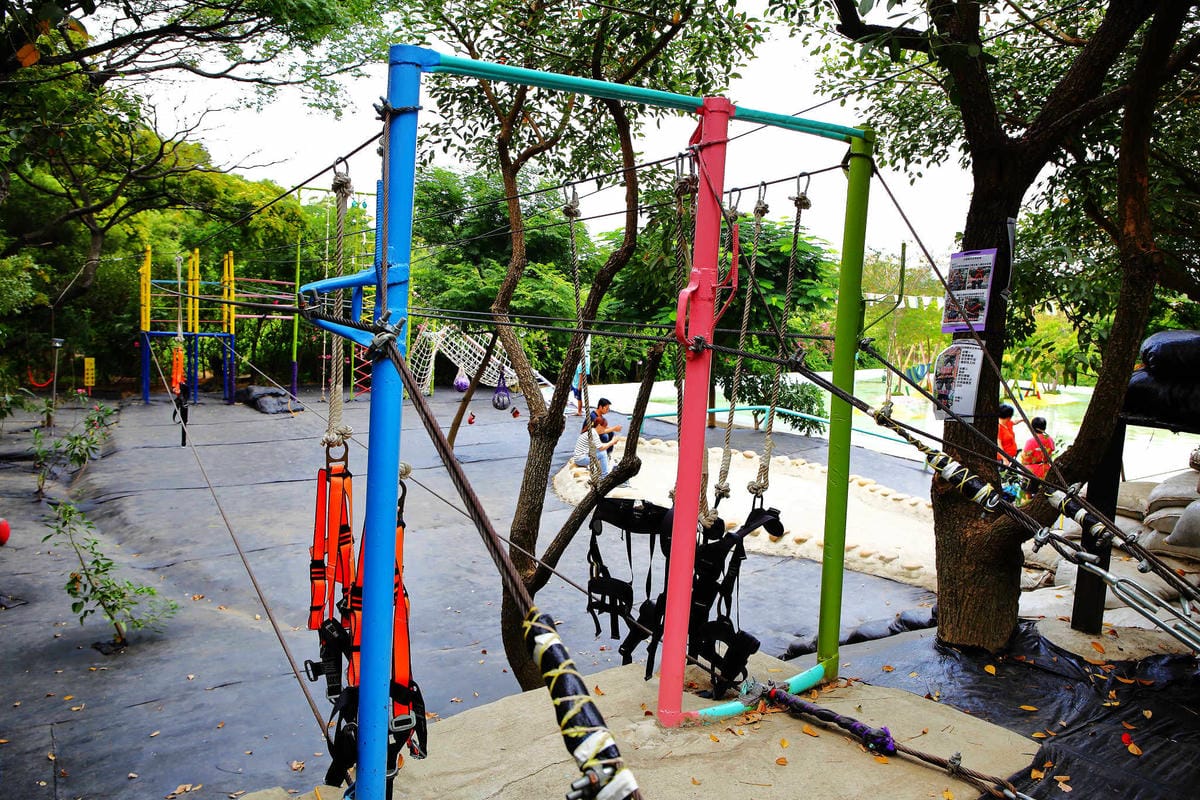 【遊。中壢】台灣地景花園〜8/6重新開放，無料參觀、免費玩水！溪流上盪鞦韆、親子遊樂設施，太適合小人玩到翻！