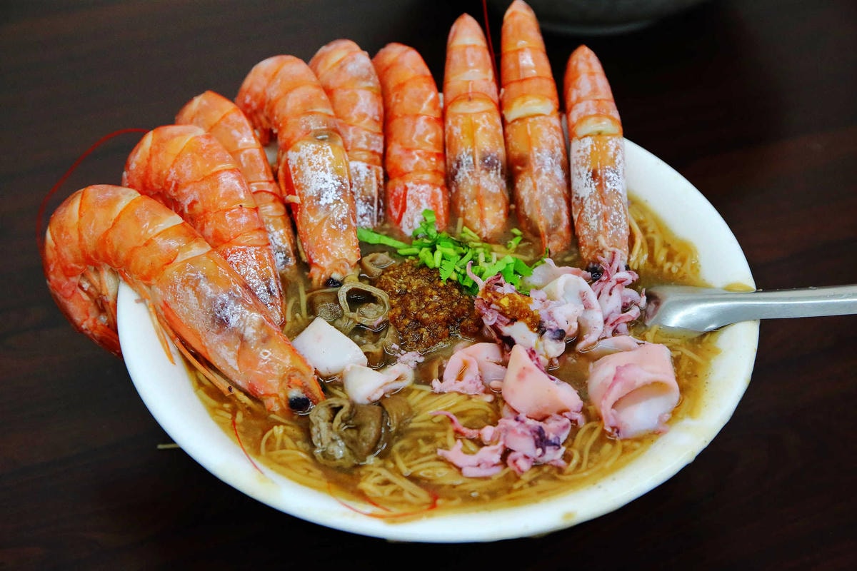 【食。桃園】台中楊大腸蚵仔蝦仁麵線-桃園中正店〜台南超浮誇「痛風系龍蝦麵線」來桃園啦!天使紅蝦鋪滿滿,不吃對不起自己的胃(已歇業)