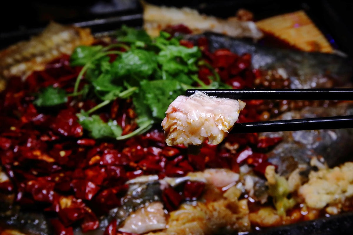 【食。中和】水貨炭火烤魚中和店〜超人氣排隊美食!免搭飛機就能吃到來自重慶萬州炭火烤魚,饕客注意萬里蟹來了!