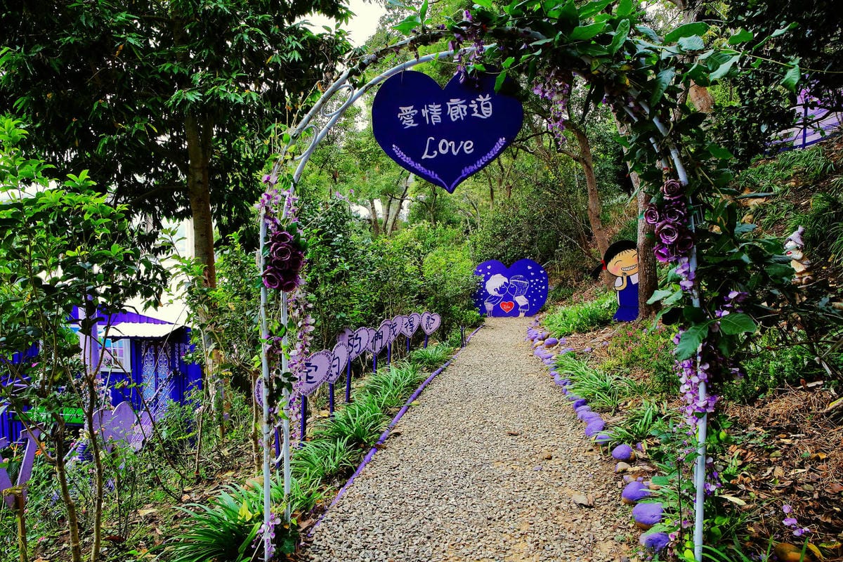 【遊。苗栗】噢哈娜咖啡屋〜寵物旅遊景點。會跟著你飛的雨傘！紫色風暴來襲，完全沉浸在這片紫色浪漫(110.3.1起寵物禁止入園)