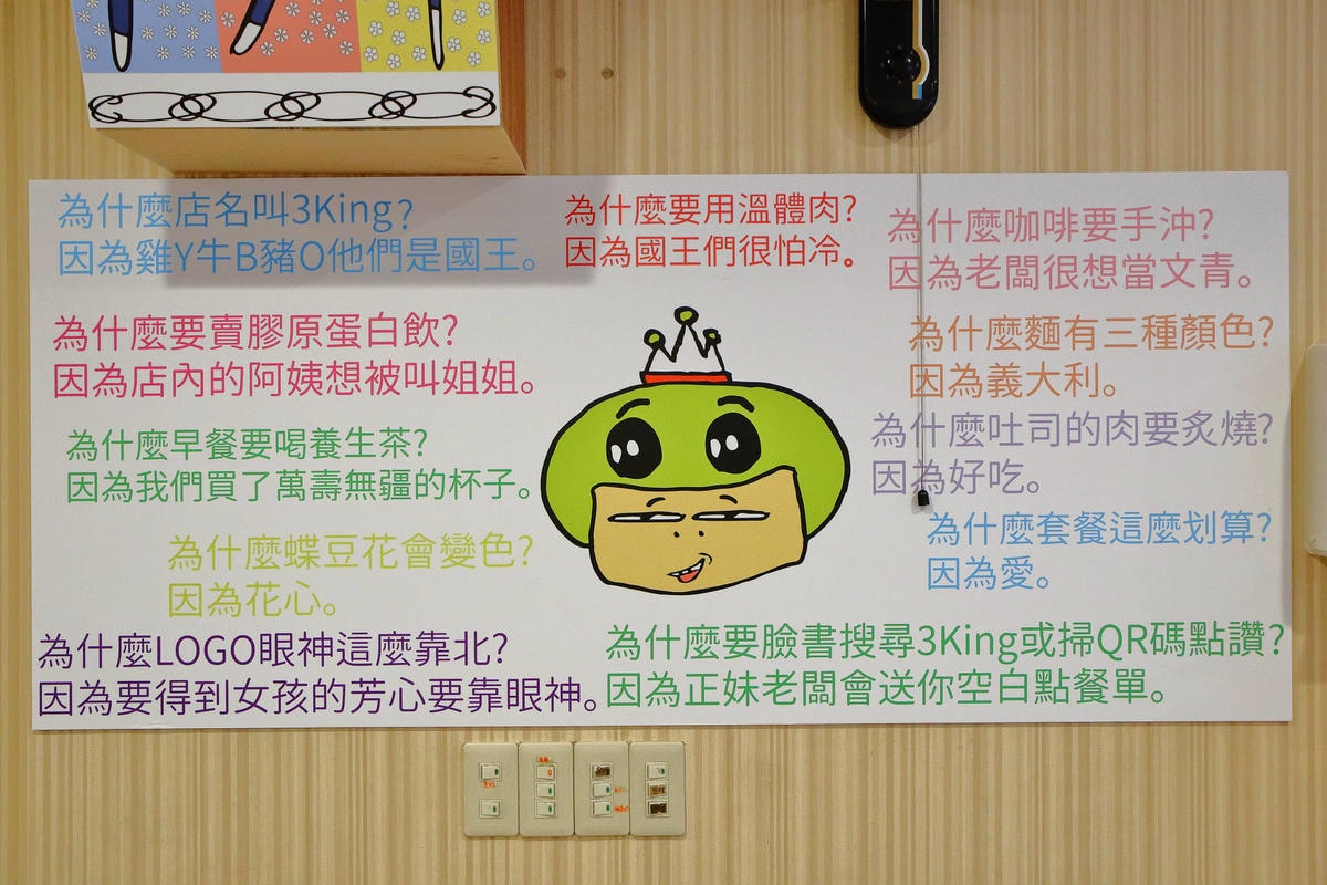 【食。中和】3King早午餐〜親民銅板價炙烤火焰原肉片,飲料無限暢飲,早餐就是要吃得豐盛飽足!(已歇業)