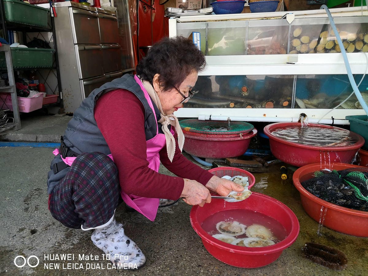 【釜山松島美食】개미집什錦烤貝大餐〜巨無霸香噴誘人烤扇貝，海鮮吃貨，錯過100%會後悔！