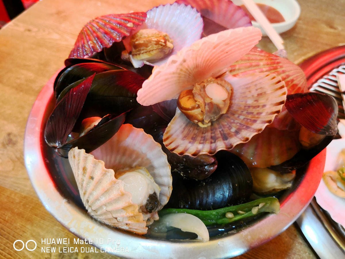 【釜山松島美食】개미집什錦烤貝大餐〜巨無霸香噴誘人烤扇貝，海鮮吃貨，錯過100%會後悔！
