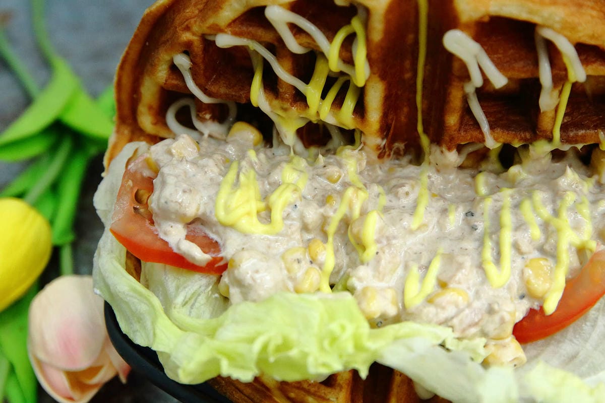 【食。平鎮】小孫號。little Sun〜巷弄小清新！涼麵+格子鬆餅，超創意美食小吃，顛覆你味覺與想像！(已歇業)