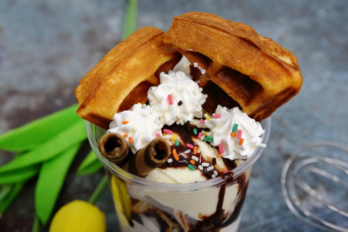 【食。平鎮】小孫號。little Sun〜巷弄小清新！涼麵+格子鬆餅，超創意美食小吃，顛覆你味覺與想像！(已歇業)