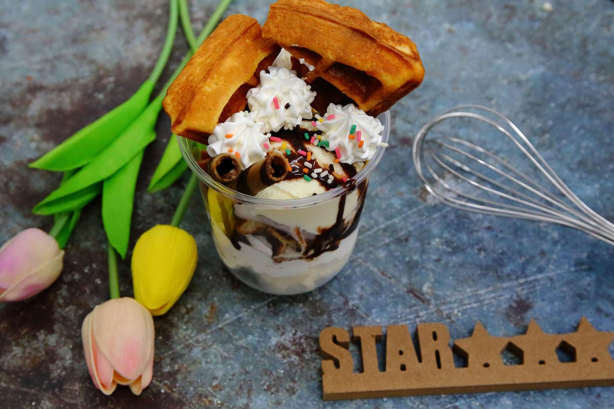 【食。平鎮】小孫號。little Sun〜巷弄小清新！涼麵+格子鬆餅，超創意美食小吃，顛覆你味覺與想像！(已歇業)