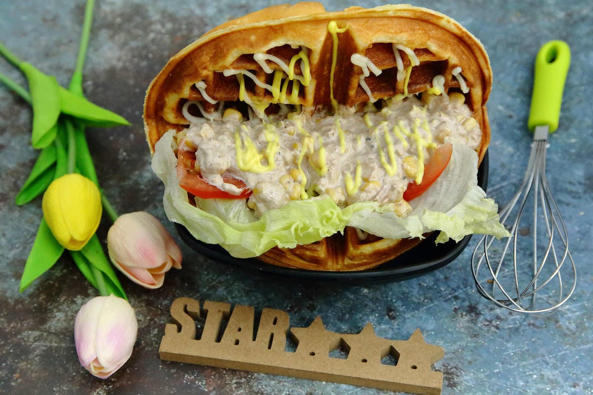 【食。平鎮】小孫號。little Sun〜巷弄小清新！涼麵+格子鬆餅，超創意美食小吃，顛覆你味覺與想像！(已歇業)