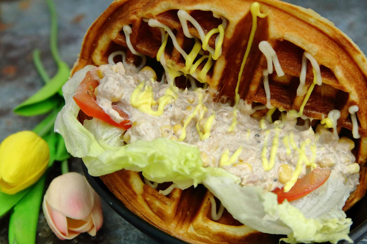 【食。平鎮】小孫號。little Sun〜巷弄小清新！涼麵+格子鬆餅，超創意美食小吃，顛覆你味覺與想像！(已歇業)