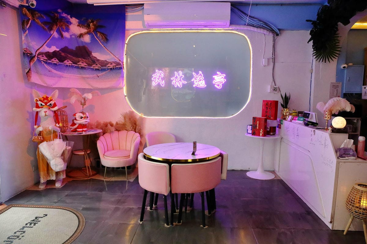 石碇秘境，武林逸亭網美景觀餐廳，寵物友善餐廳、夢幻的網美佈置