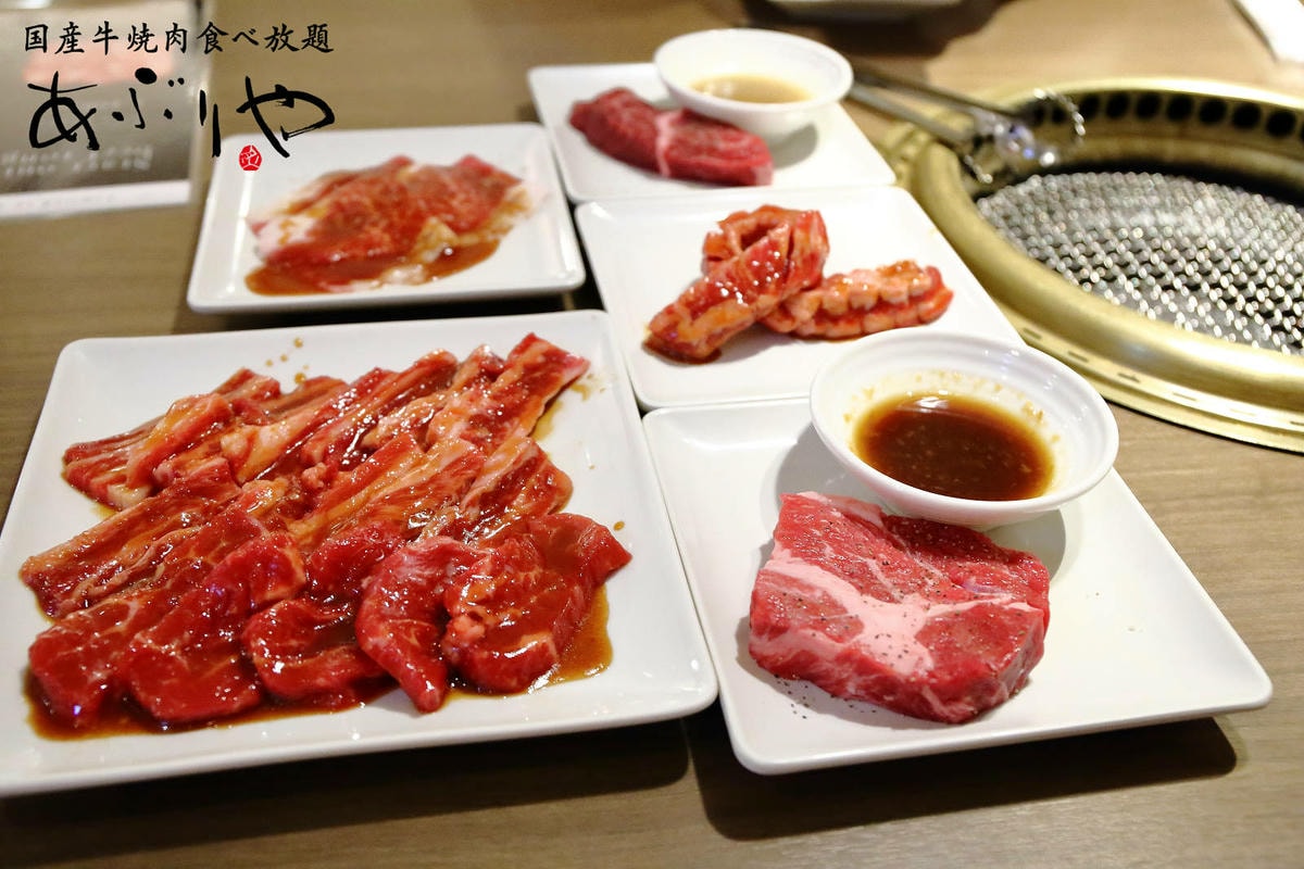 大阪必吃燒肉吃到飽,あぶりやは一つ上の焼肉食べ放題,超過80