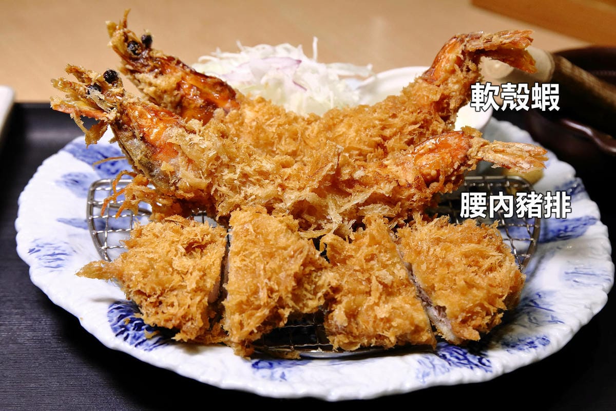 銀座杏子日式豬排，網友票選人氣第一名日式豬排！軟殼蝦與極厚炸