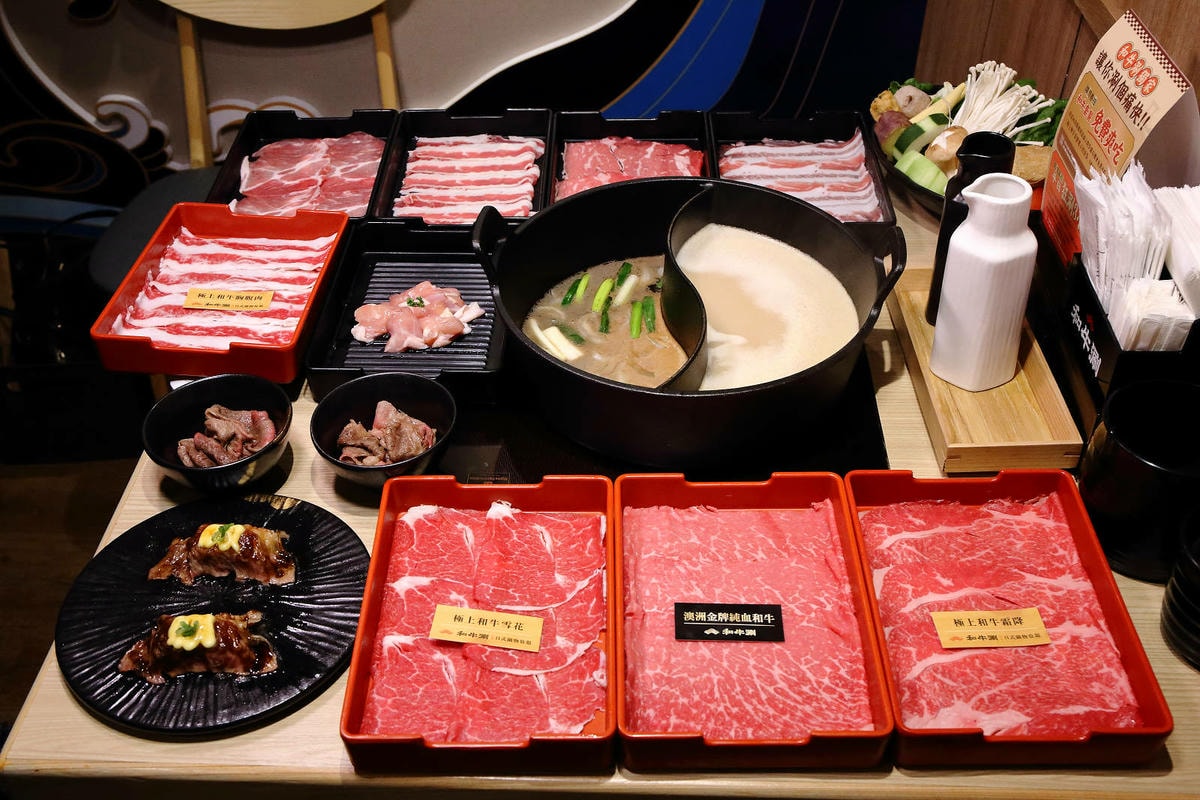 和牛涮日式鍋物放題,2024最新菜單,千元有找和牛吃到飽+鯛