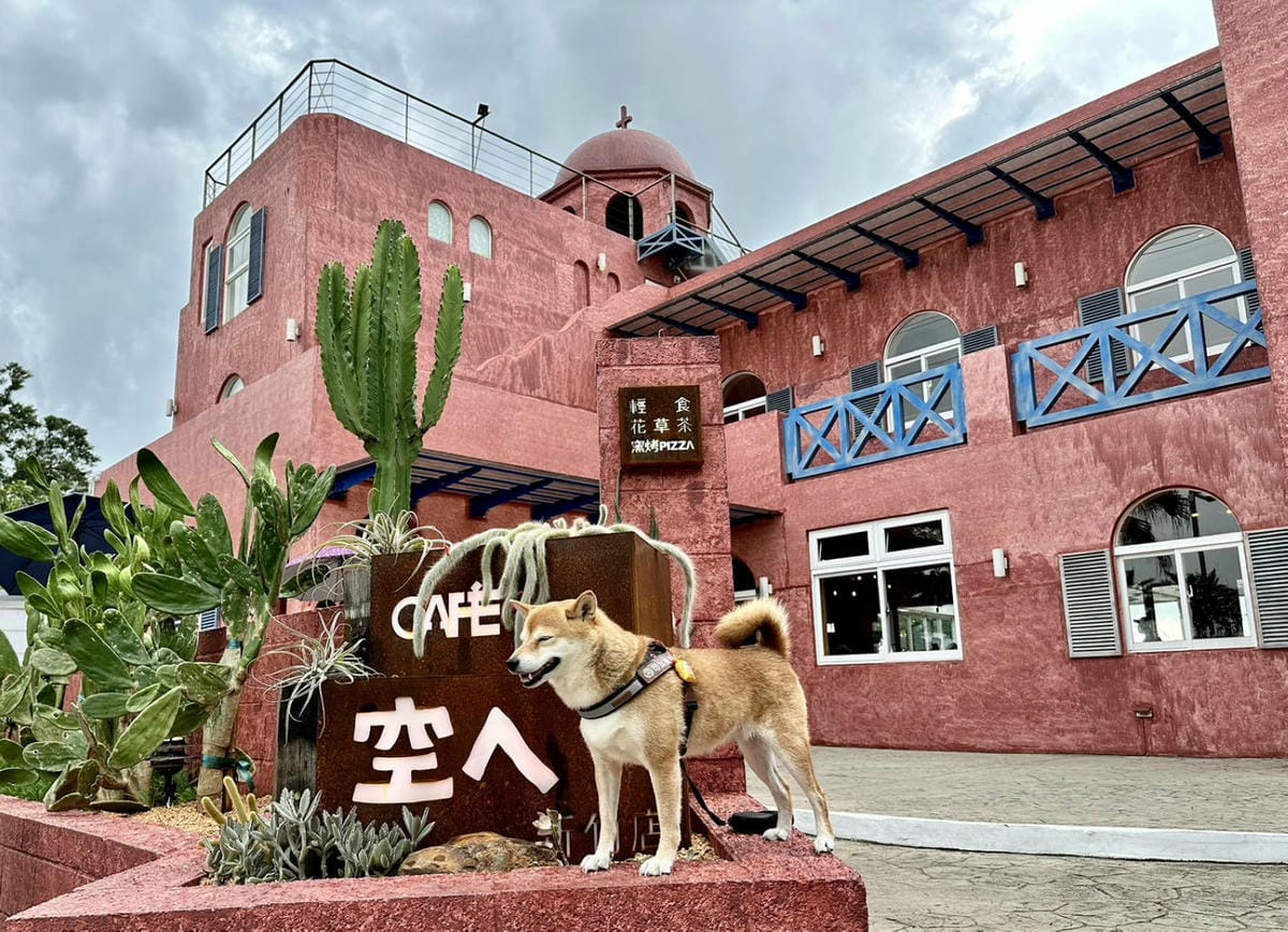 空ㄟ咖啡新竹店，湖口最新景觀餐廳，異國風百萬夜景、室外超大草